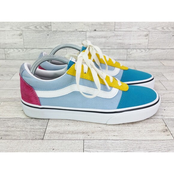 VANS Shoes - Women's Vans Old Skool Yacht Club Colorblock Canvas Suede Shoes Sneakers 7.5